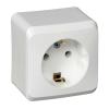  - Розетка 1-м ОП Этюд 16А IP20 250В с заземл. без защ. шторок бел. SE PA16-003B