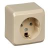  - Розетка 1-м ОП Этюд 16А IP20 250В с заземл. без защ. шторок крем. SE PA16-003K