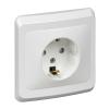  - Розетка 1-м СП Этюд 16А IP20 250В с заземл. защ. шторки бел. SE PC16-004B