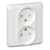  - Розетка 2-м СП Этюд 16А IP20 250В без заземл. защ. шторки бел. SE PC16-006B