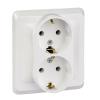  - Розетка 2-м СП Этюд 16А IP20 250В с заземл. без защ. шторок бел. SE PC16-007B