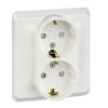  - Розетка 2-м СП Этюд 16А IP20 250В с заземл. защ. шторки бел. SE PC16-008B