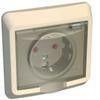  - Розетка 1-м СП Этюд 16А IP44 250В с заземл. защ. шторки крем. SE PC16-044K