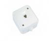  - Розетка телефонная 1-м ОП 16А IP44 евро стандарт п/герм. бел. Makel 18314