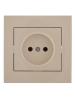  - Розетка 1-м СП Rain 16А IP20 без заземл. керамика крем. LEZARD 703-0303-121