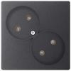  - Розетка 2-м СП Simon 24 16А IP20 2х2P без защ. шторок механизм графит Simon 2450457-038