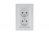  - Розетка 2-м СП Karea 10А IP20 б/з сереб. Makel 56065017
