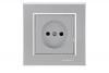  - Розетка 1-м СП Karea 10А IP20 б/з сереб. Makel 56065022
