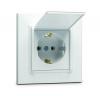  - Розетка с/з и крышкой (Керамика) СП Karea 16А IP20 бел. Makel 56001009